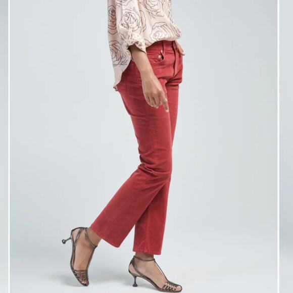NEW AG Adriano Goldshmied Daily Blue Manya Red Corduroy Straight Leg Jean 27 - Picture 16 of 16
